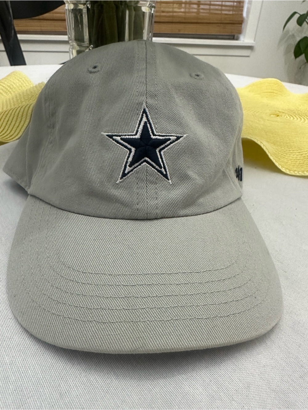 Toddler 47 Brand Light Gray Cap with Navy Star Embroidery